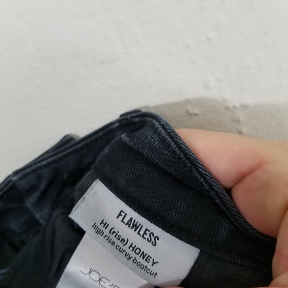 Joe's Jeans FLAWLESS Hi-Rise Honey Curvy Bootcut Stretch Jeans Black Size 26 - Picture 6 of 8